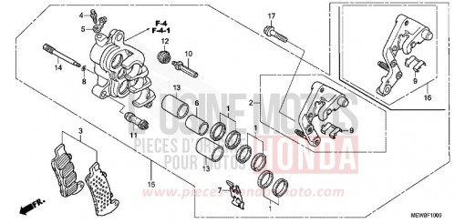 BREMSSATTEL, R. VORNE NT700VAB de 2011